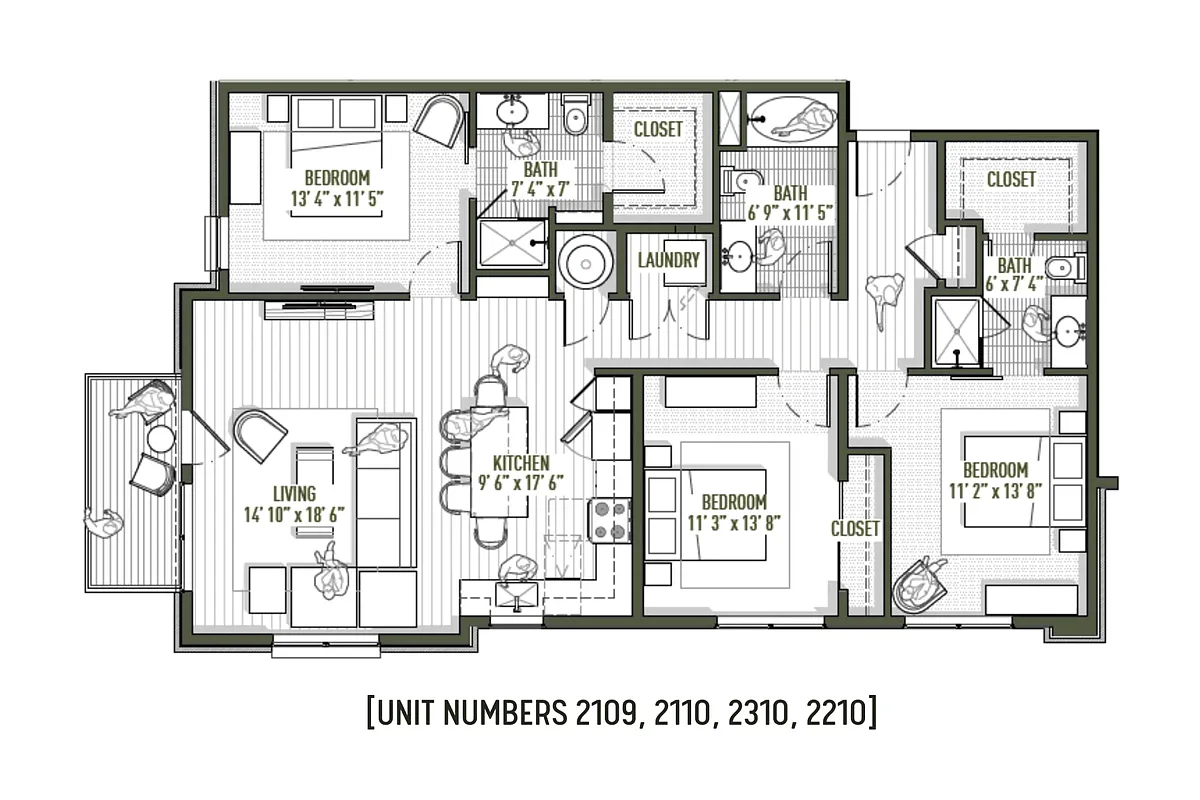 Floor plan West 8th - Gold