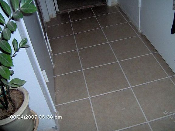 hall, new ceramic tile 