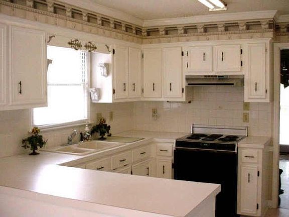 Kitchen is bright & white