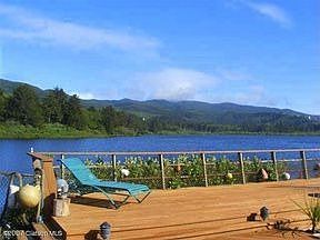 Private deck with private dock