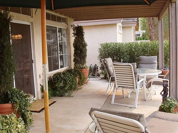 Covered patio for entertainment.