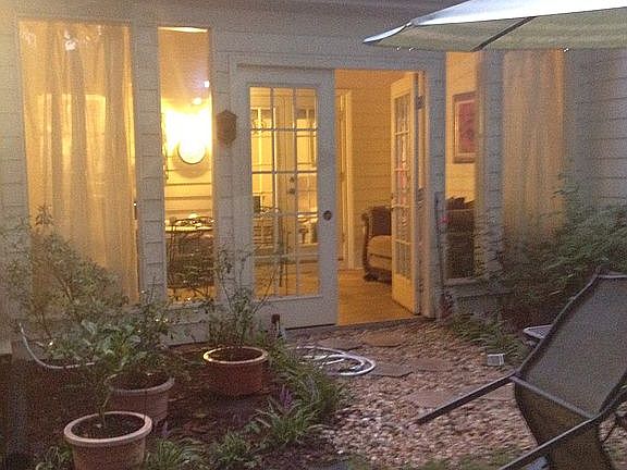 Dusk shot of sunroom