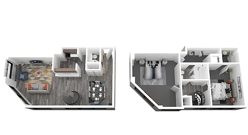 Floor plan 2 Bedroom 1.5 Bath