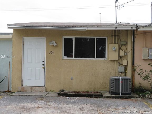 front door faces north with room for parking...