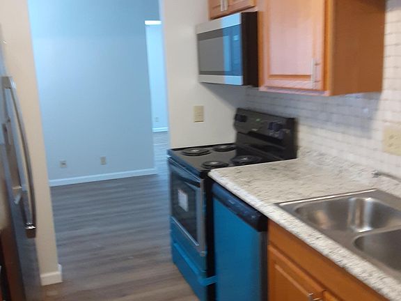 New above stove microwave, electric stove and dishwasher. Plenty of above sink lighting and garbage disposal