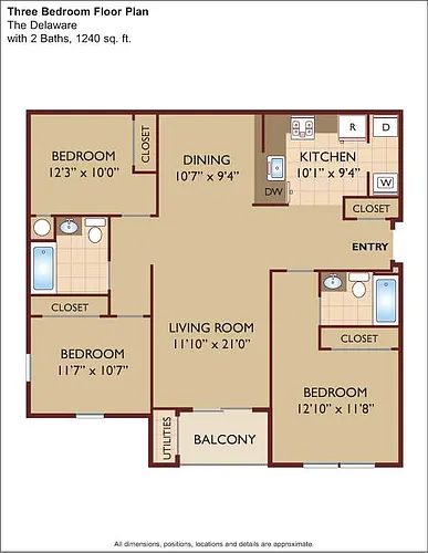 Floor plan $3.27/sq.ft. - The Delaware