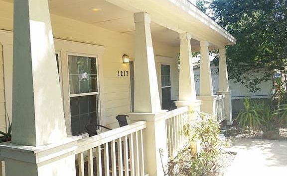 front porch for morning coffee in the shade