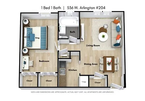 Floor plan 1 Bedroom