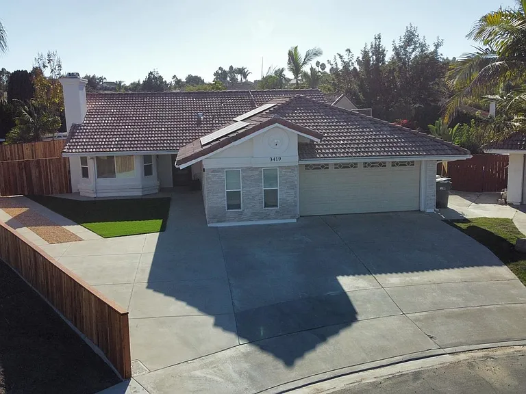 Aerial of the house