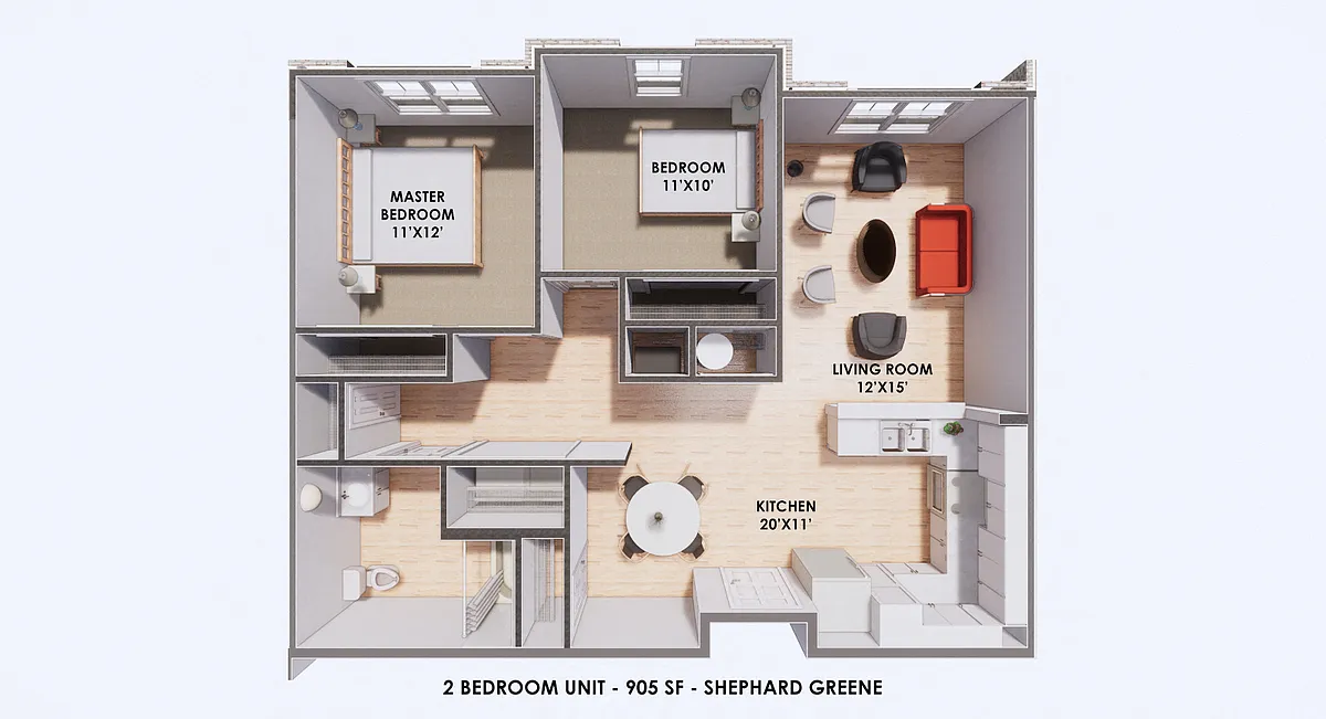 Floor plan 2 Bedroom