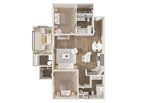 Floor plan Two Bedroom
