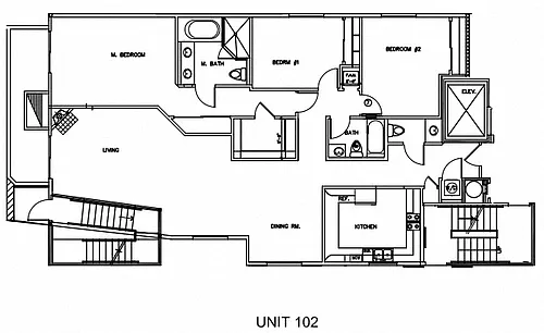 Floor plan 3 Beds, 2.5 Baths