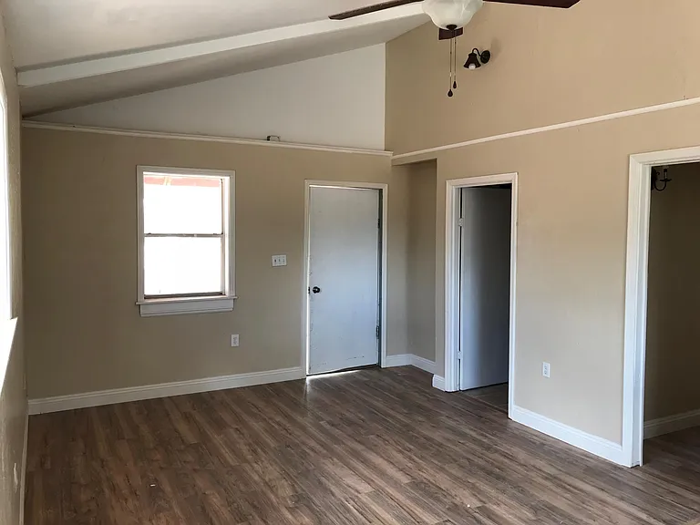 Living room and bathroom side