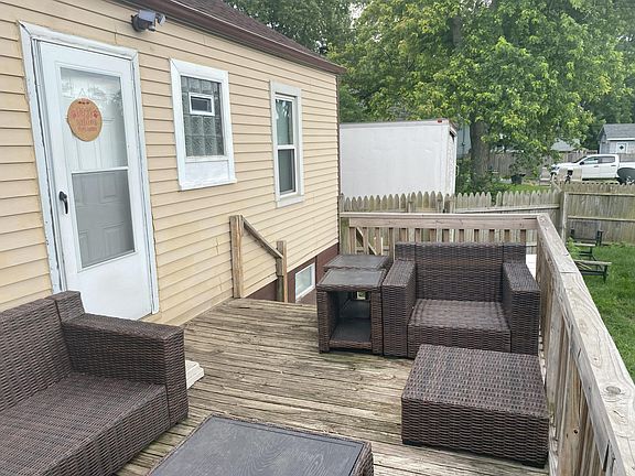 Back deck with furniture