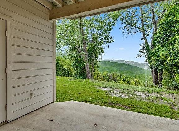 Covered patio with spectacular views of hill country!