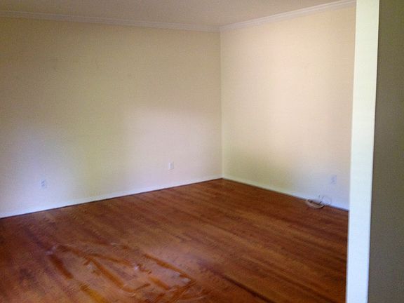 Living room with hardwood