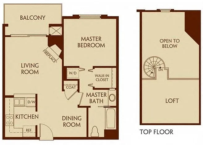 Floor plan 1.1 B loft