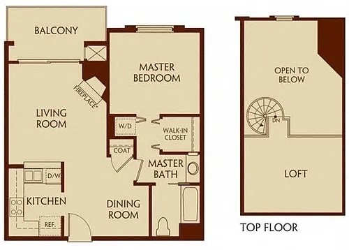 Floor plan 1.1 B loft