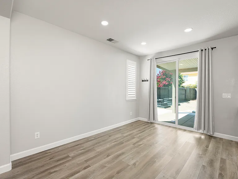 Dining room to back patio.