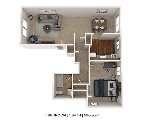 Floor plan One Bedroom