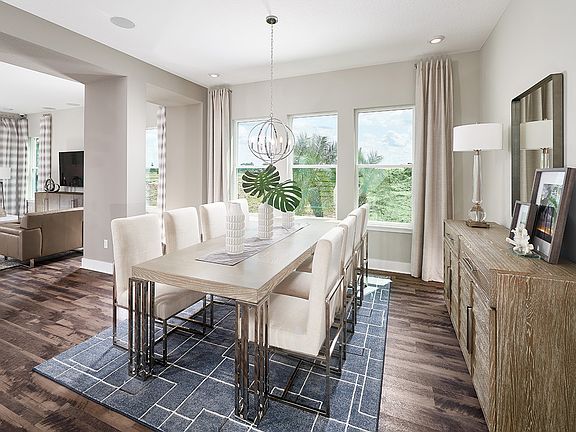 Everyday meals will feel like special occasions in this formal dining room.