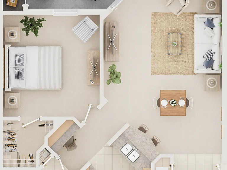 Explore this stylish apartment design, perfect for modern living. Explore this stylish apartment design, perfect for modern living.