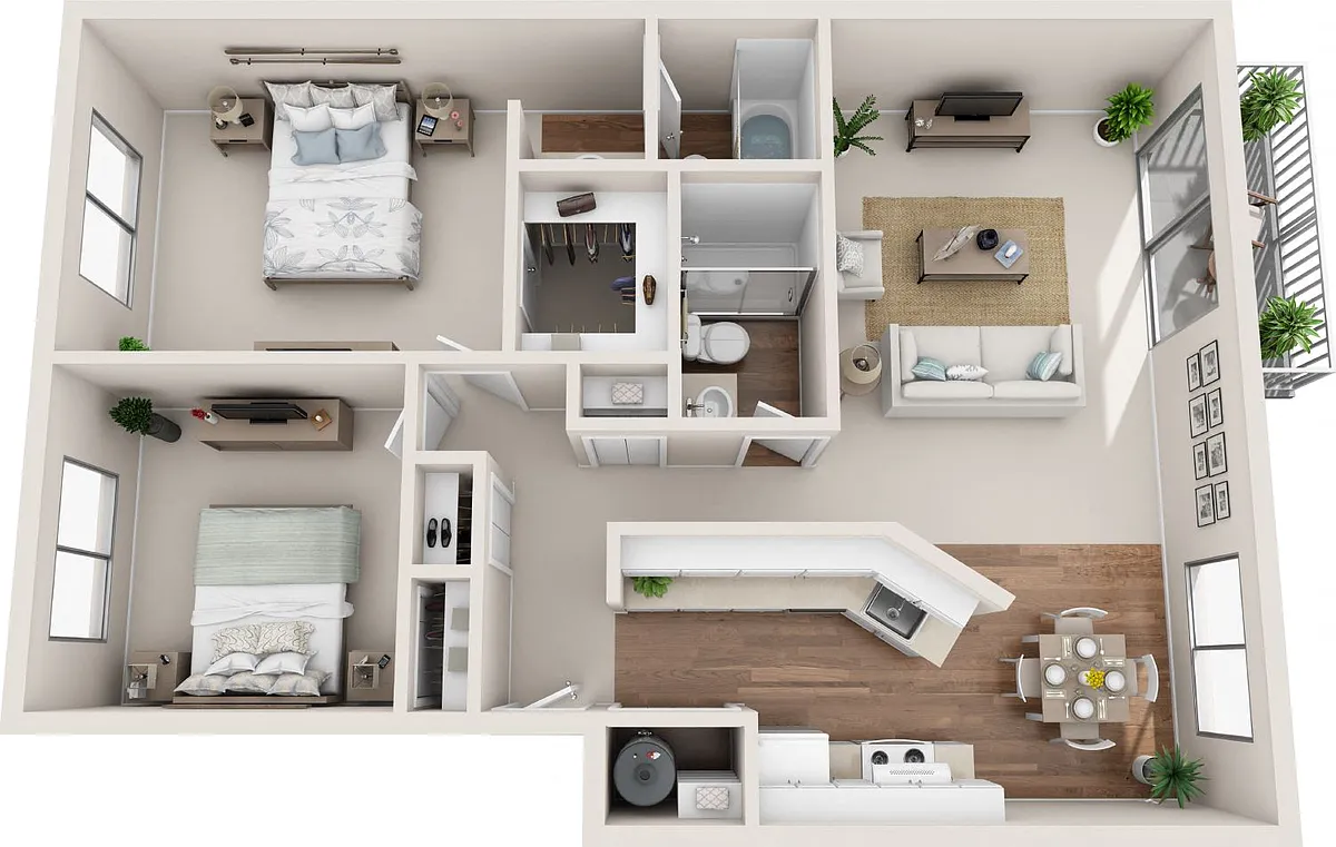 Floor plan 2x2 Summerfield