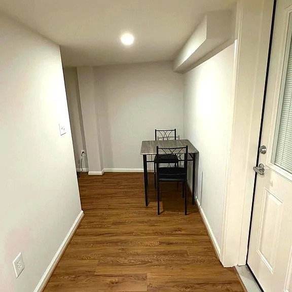 Hallway with dining table