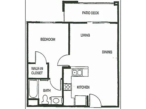 Floor plan 1X1-517