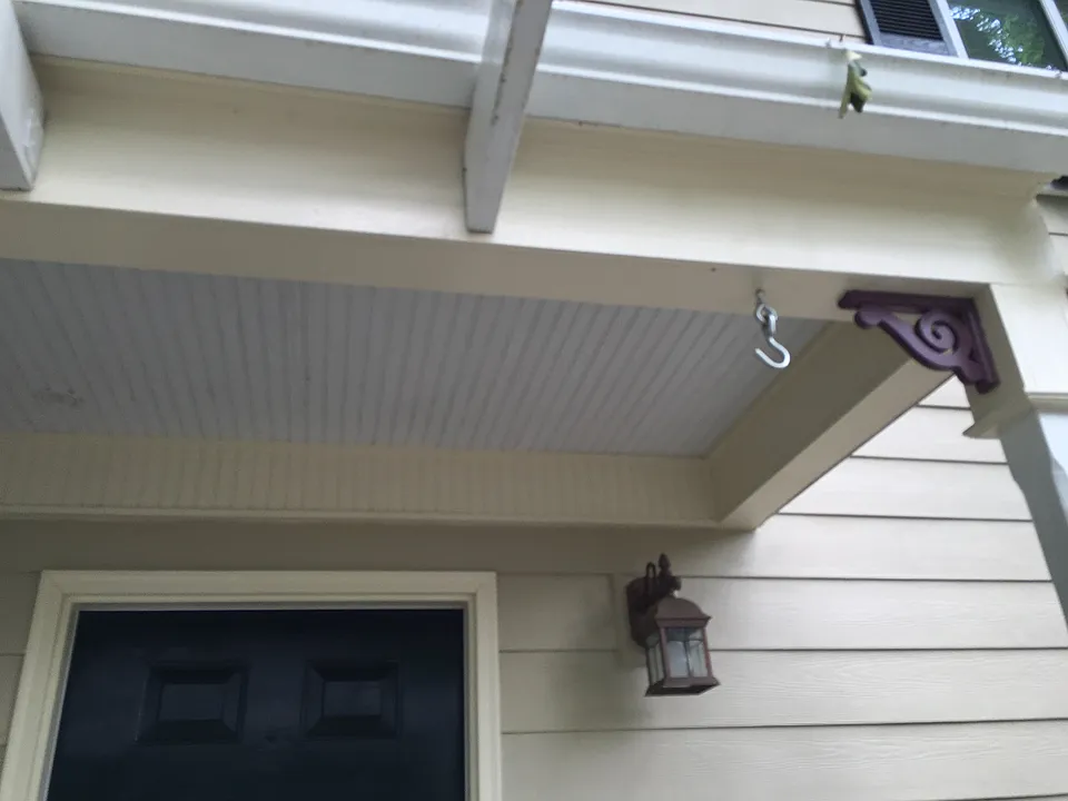 Bead board ceiling exterior