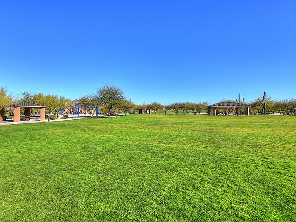 Large grassy play park.
