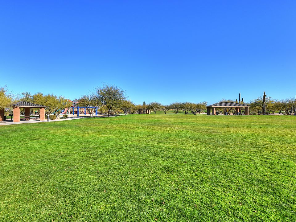 Large grassy play park.