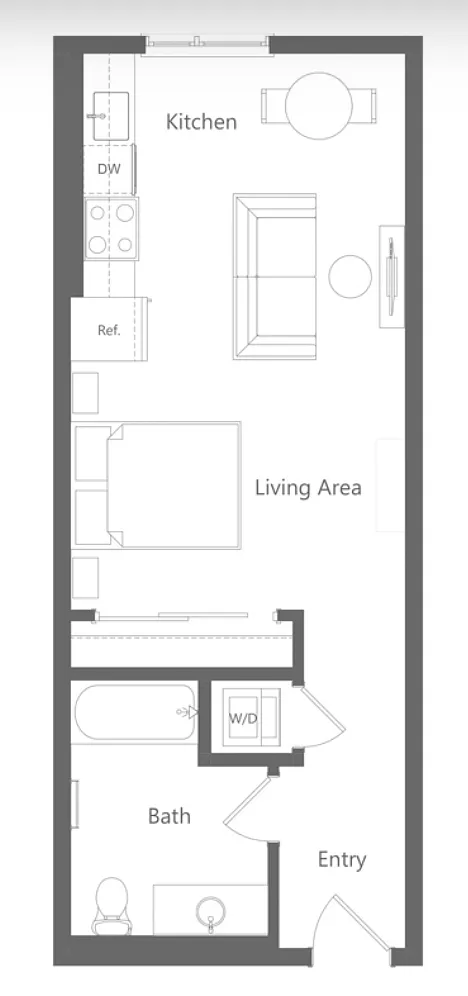 Floor plan S14R - Studio