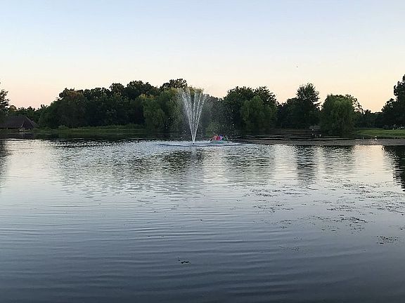 Huge pond for fishing, kayak
