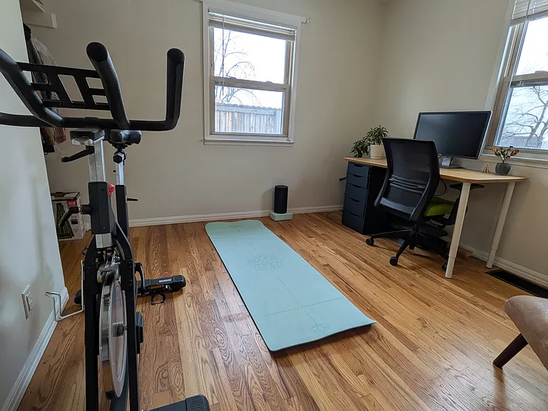 Office/workout room. 
Can turn into a third bedroom with an air mattress if requested.
