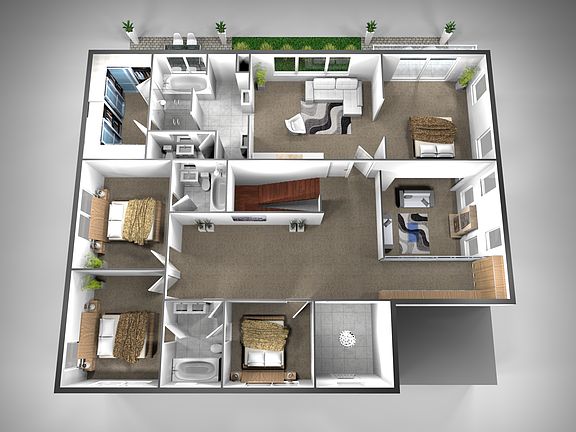 Upper level floor plan