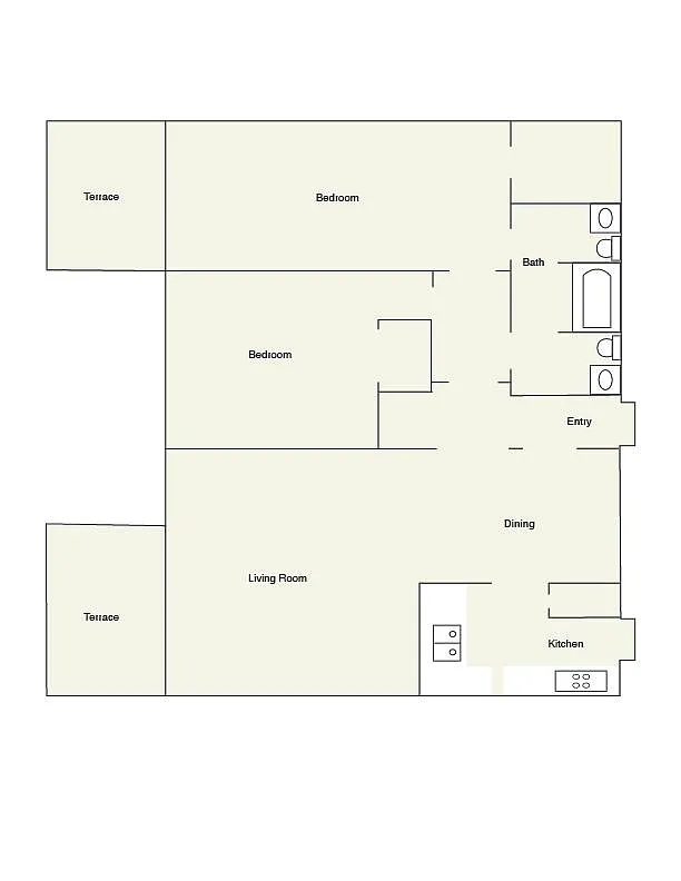Floor plan 2 Bed