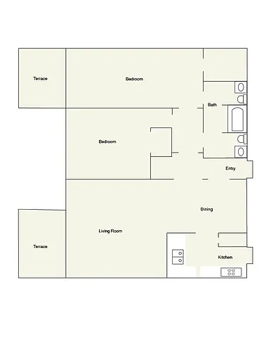 Floor plan 2 Bed