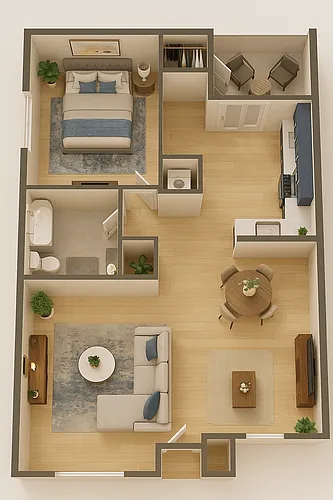 Floor plan 1X1