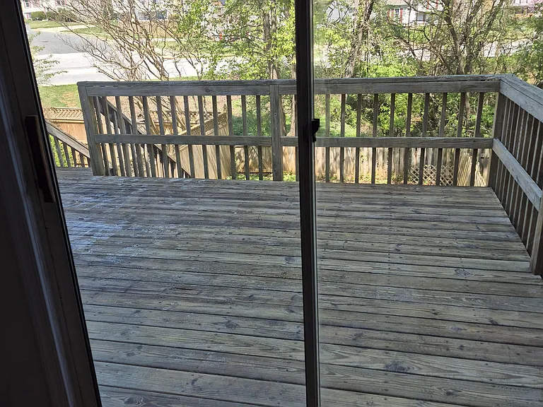 Deck from living room 10.5' x 15.5'