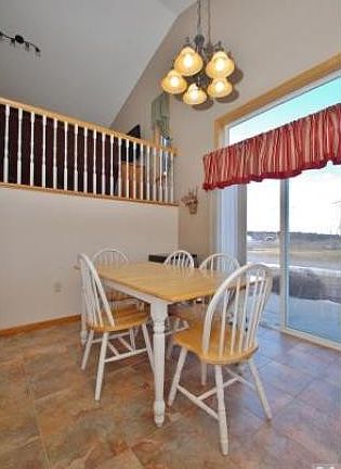 Dinette walks out to Patio