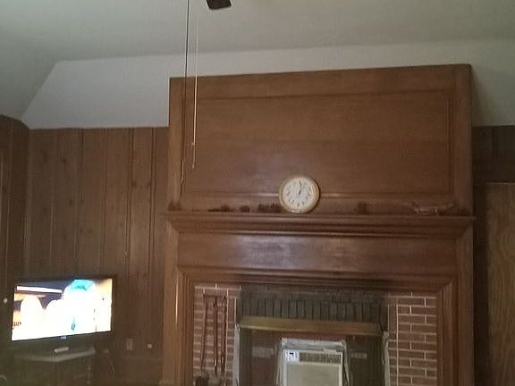 Library fireplace