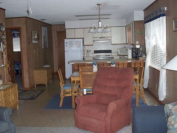 living area and kitchen