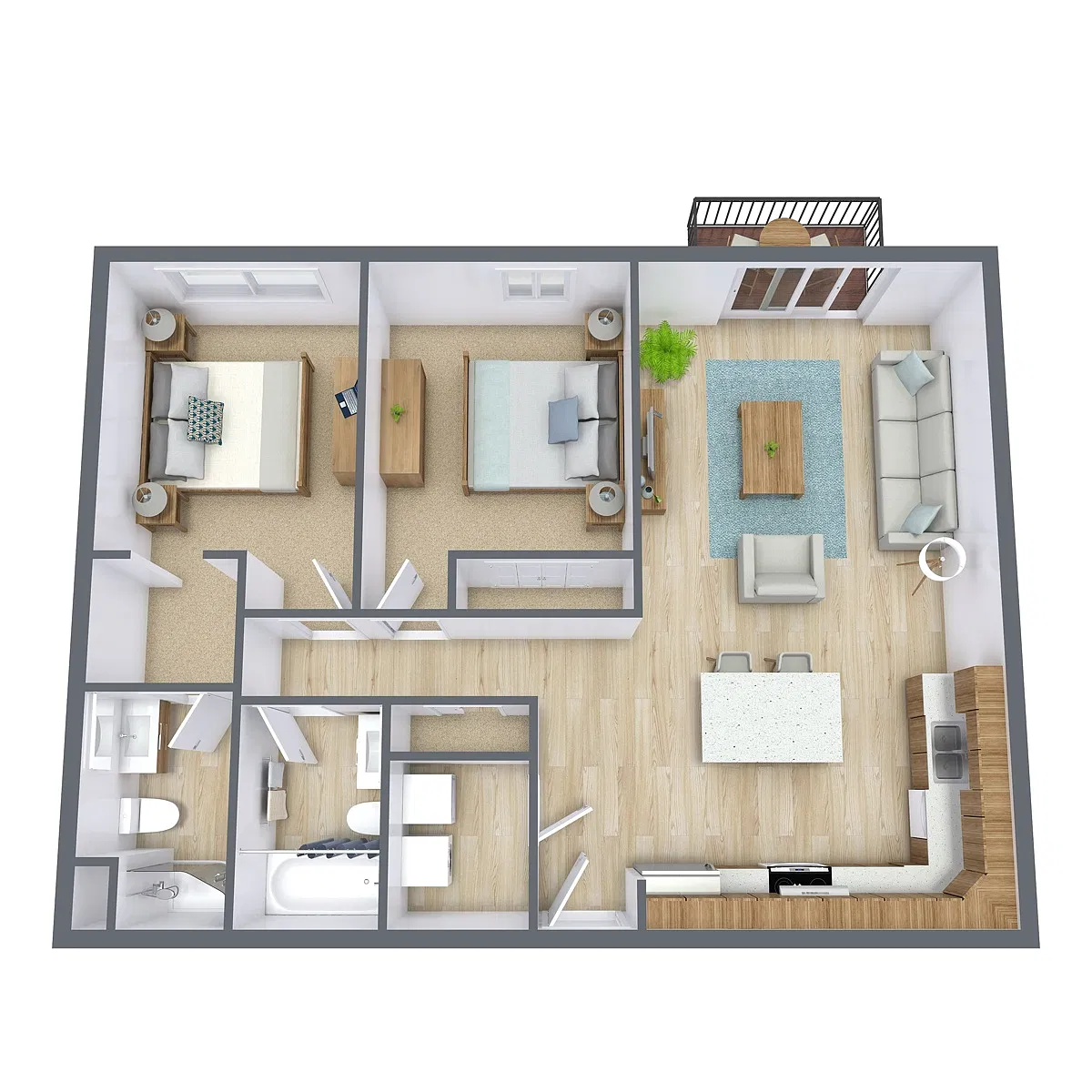 Floor plan Two Bedroom 2175A