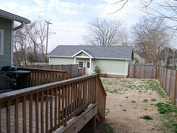 Fenced back yard & deck