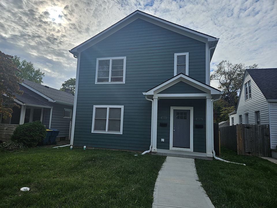 Front view, house faces east. First floor for rent. Second floor occupied.