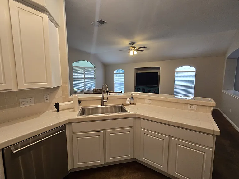 Kitchen Open to Living Area