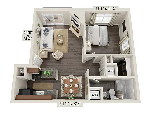 Floor plan Overlook - Partially Renovated