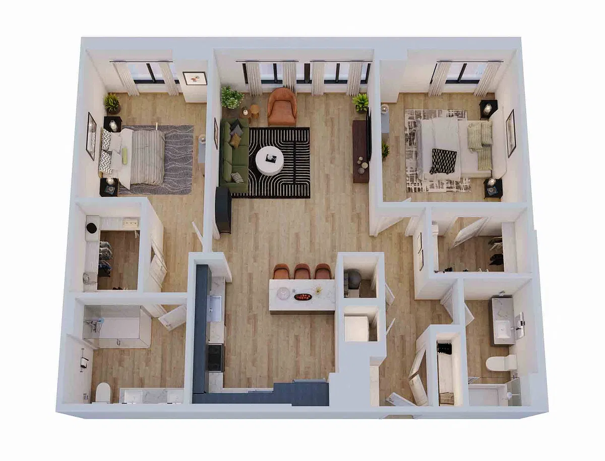 Floor plan 2 Bed/2 Bath-B9