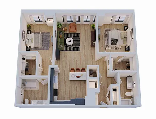 Floor plan 2 Bed/2 Bath-B9